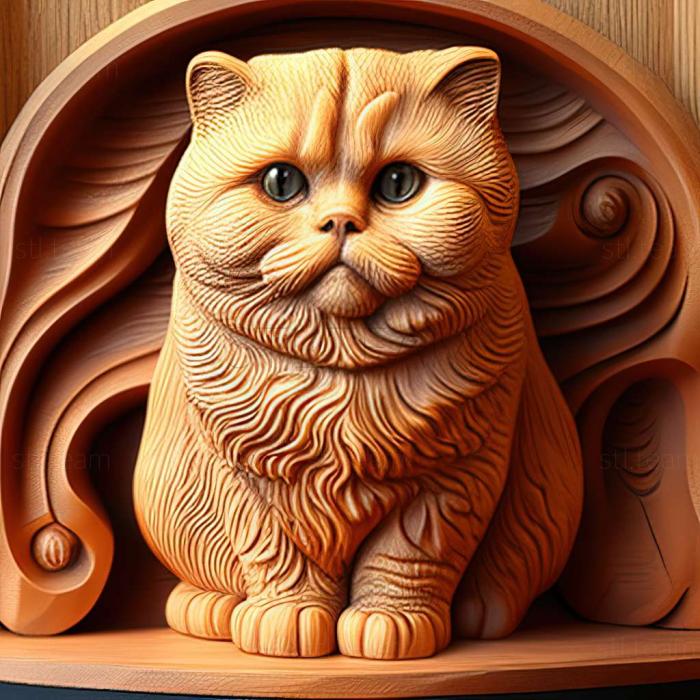 3D model Scottish Fold cat (STL)